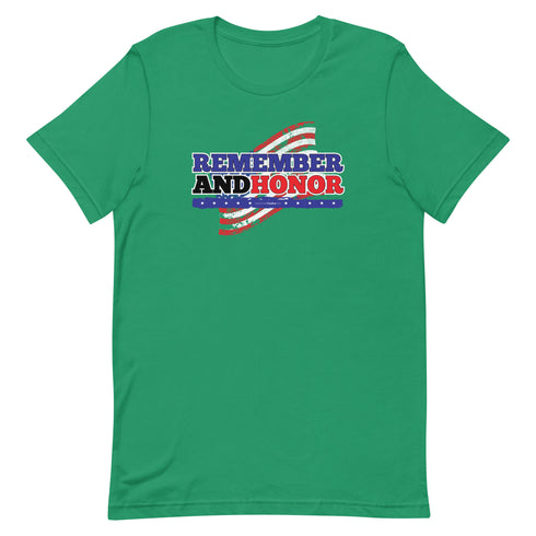 Remember And Honor Memorial Day Short-sleeve unisex t-shirt - Mainstream Freedom